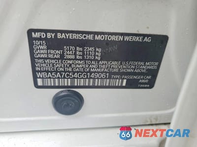 Zdjęcie 12 z 12 samochodu: 2016 BMW 528 XI VIN:WBA5A7C54GG149061 - miniatura