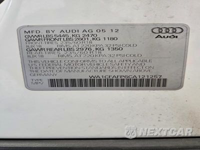 Zdjęcie 13 z 13 samochodu: 2012 AUDI Q5 PREMIUM VIN:WA1CFAFP6CA121257 - miniatura