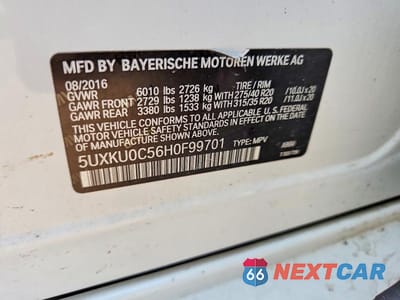 Zdjęcie 12 z 12 samochodu: 2017 BMW X6 SDRIVE35I VIN:5UXKU0C56H0F99701 - miniatura