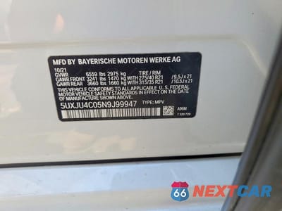 Zdjęcie 13 z 13 samochodu: 2022 BMW X5 M50I VIN:5UXJU4C05N9J99947 - miniatura
