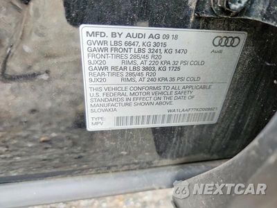 Zdjęcie 13 z 13 samochodu: 2019 AUDI Q7 PREMIUM PLUS VIN:WA1LAAF77KD009921 - miniatura