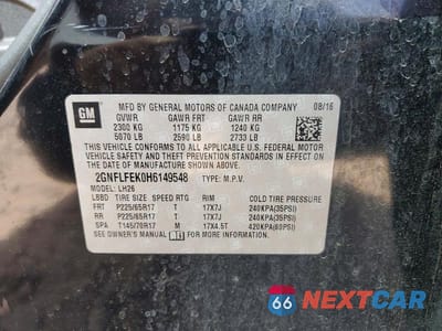 Zdjęcie 14 z 14 samochodu: 2017 CHEVROLET EQUINOX LT VIN:2GNFLFEK0H6149548 - miniatura