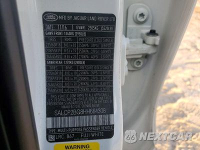 Zdjęcie 13 z 13 samochodu: 2017 LAND ROVER DISCOVERY SPORT SE VIN:SALCP2BG8HH664308 - miniatura