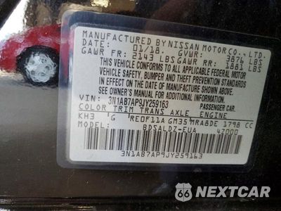 Zdjęcie 12 z 12 samochodu: 2018 NISSAN SENTRA SV VIN:3N1AB7AP9JY259163 - miniatura