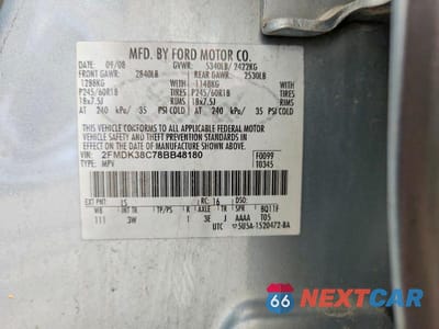 Zdjęcie 13 z 13 samochodu: 2008 FORD EDGE SEL VIN:2FMDK38C78BB48180 - miniatura