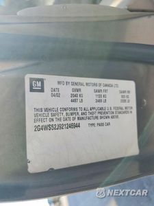 Zdjęcie 12 z 12 samochodu: 2002 BUICK CENTURY CUSTOM VIN:2G4WS52J921246944 - miniatura