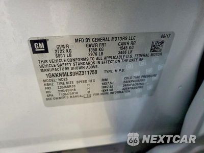 Zdjęcie 13 z 13 samochodu: 2017 GMC ACADIA SLT-1 VIN:1GKKNMLS9HZ311758 - miniatura