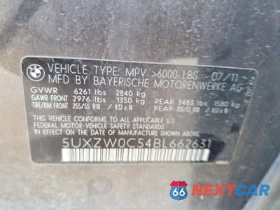 Zdjęcie 13 z 13 samochodu: 2011 BMW X5 XDRIVE35D VIN:5UXZW0C54BL662631 - miniatura