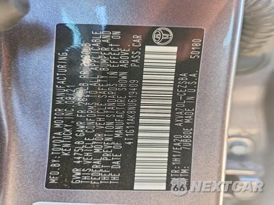 Zdjęcie 12 z 12 samochodu: 2022 TOYOTA CAMRY SE VIN:4T1G11AK8NU619409 - miniatura