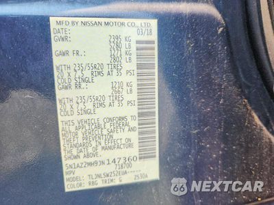 Zdjęcie 13 z 13 samochodu: 2018 NISSAN MURANO PLATINUM VIN:5N1AZ2MH9JN147360 - miniatura