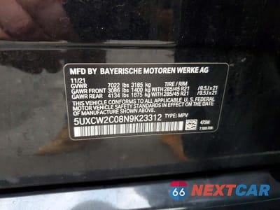 Zdjęcie 13 z 13 samochodu: 2022 BMW X7 XDRIVE40I VIN:5UXCW2C08N9K23312 - miniatura