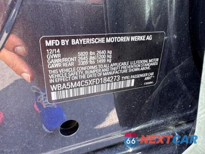 Zdjęcie 13 z 13 samochodu: 2015 BMW 5ER 535 XIGT VIN:WBA5M4C5XFD184273 - miniatura