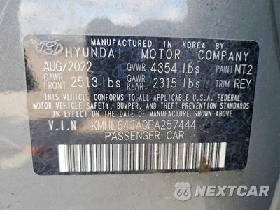 Zdjęcie 12 z 12 samochodu: 2023 HYUNDAI SONATA SEL VIN:KMHL64JA0PA257444 - miniatura