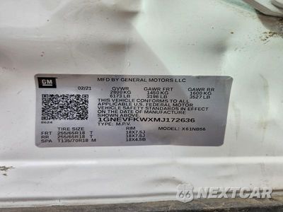 Zdjęcie 13 z 13 samochodu: 2021 CHEVROLET TRAVERSE LS VIN:1GNEVFKWXMJ172636 - miniatura