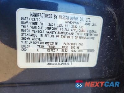 Zdjęcie 12 z 12 samochodu: 2010 INFINITI G37 SEDAN X VIN:JN1CV6AR1AM252416 - miniatura
