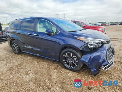 Czwarte zdjęcie samochodu z boku: 2025 TOYOTA SIENNA PLATINUM 7-PASSENGER VIN:5TDESKFCXSS219366 - miniatura