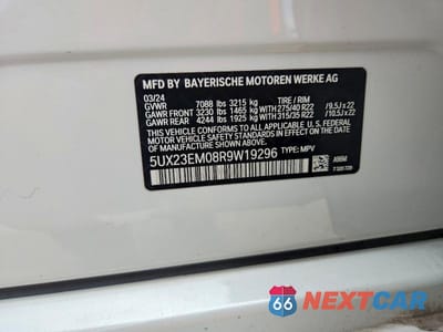 Zdjęcie 14 z 14 samochodu: 2024 BMW X7 XDRIVE40I VIN:5UX23EM08R9W19296 - miniatura