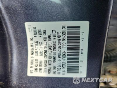 Zdjęcie 12 z 12 samochodu: 2015 HONDA ACCORD LX VIN:1HGCR2F34FA084764 - miniatura