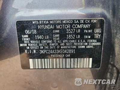 Zdjęcie 13 z 13 samochodu: 2019 HYUNDAI ACCENT SE VIN:3KPC24A33KE042891 - miniatura