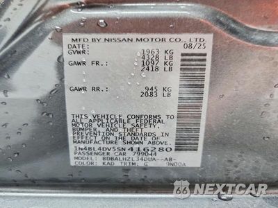 Zdjęcie 13 z 13 samochodu: 2025 NISSAN ALTIMA SV VIN:1N4BL4DV5SN416280 - miniatura