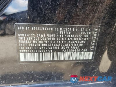 Zdjęcie 12 z 12 samochodu: 2020 VOLKSWAGEN JETTA S VIN:3VWC57BU2LM097725 - miniatura