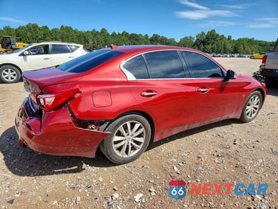 Trzecie zdjęcie samochodu z tyłu: 2015 INFINITI Q50 PREMIUM VIN:JN1BV7AR6FM412900 - miniatura