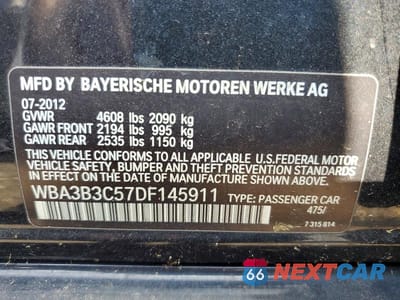 Zdjęcie 12 z 12 samochodu: 2013 BMW 328 XI VIN:WBA3B3C57DF145911 - miniatura