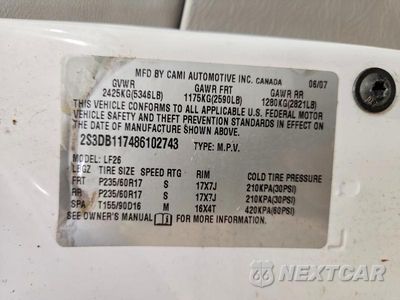 Zdjęcie 12 z 12 samochodu: 2008 SUZUKI XL7 VIN:2S3DB117486102743 - miniatura