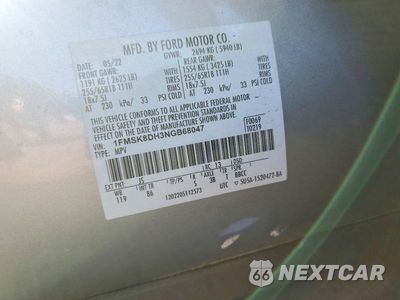 Zdjęcie 13 z 13 samochodu: 2022 FORD EXPLORER XLT VIN:1FMSK8DH3NGB68047 - miniatura