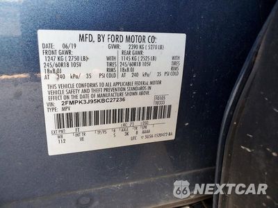 Zdjęcie 12 z 12 samochodu: 2019 FORD EDGE SEL VIN:2FMPK3J95KBC27236 - miniatura