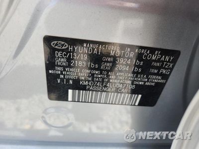 Zdjęcie 12 z 12 samochodu: 2020 HYUNDAI ELANTRA SE VIN:KMHD74LF4LU047108 - miniatura
