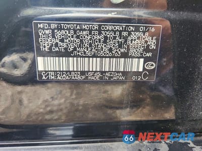 Zdjęcie 13 z 13 samochodu: 2016 LEXUS LS 460 VIN:JTHCL5EF1G5026763 - miniatura