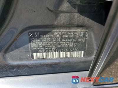 Zdjęcie 12 z 12 samochodu: 2006 BMW 325 I VIN:WBAVB13556KR59370 - miniatura