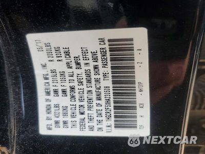 Zdjęcie 12 z 12 samochodu: 2017 HONDA ACCORD SPORT VIN:1HGCR2F5XHA230508 - miniatura