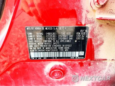 Zdjęcie 13 z 13 samochodu: 2016 HONDA HR-V EXL VIN:3CZRU5H74GM728948 - miniatura