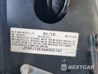 Zdjęcie 9 z 9 samochodu: 2010 YAMAHA FZ6 R VIN:JYARJ18E9AA005747 - miniatura