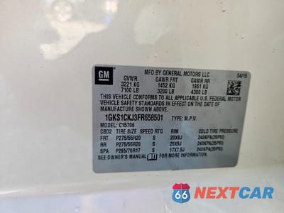 Zdjęcie 13 z 13 samochodu: 2015 GMC YUKON DENALI VIN:1GKS1CKJ3FR658501 - miniatura