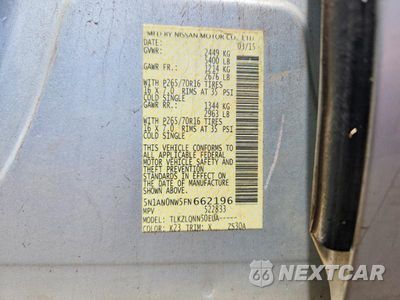 Zdjęcie 13 z 13 samochodu: 2015 NISSAN XTERRA X VIN:5N1AN0NW5FN662196 - miniatura