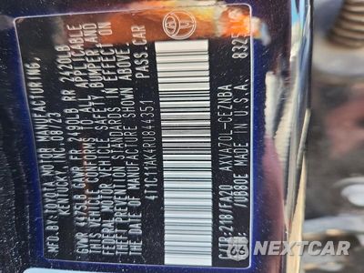 Zdjęcie 13 z 13 samochodu: 2024 TOYOTA CAMRY LE VIN:4T1C11AK4RU844351 - miniatura