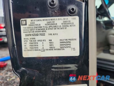 Zdjęcie 12 z 12 samochodu: 2003 GMC YUKON XL K1500 VIN:3GKFK16Z53G176322 - miniatura