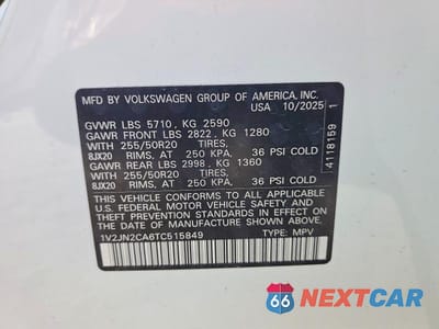 Zdjęcie 13 z 13 samochodu: 2026 VOLKSWAGEN ATLAS SE VIN:1V2JN2CA6TC515849 - miniatura