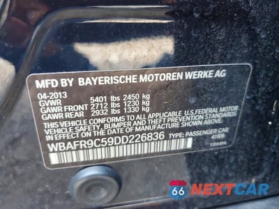 Zdjęcie 12 z 12 samochodu: 2013 BMW 550 I VIN:WBAFR9C59DD226836 - miniatura