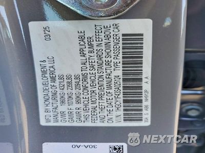 Zdjęcie 12 z 12 samochodu: 2025 HONDA ACCORD SE VIN:1HGCY1F43SA025124 - miniatura