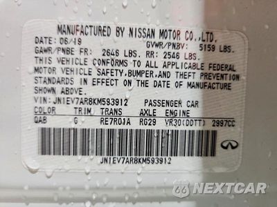 Zdjęcie 12 z 12 samochodu: 2019 INFINITI Q50 3.0T LUXE VIN:JN1EV7AR8KM593912 - miniatura