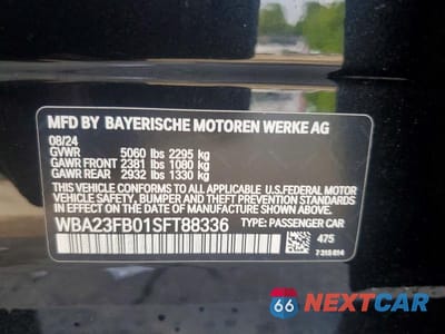 Zdjęcie 12 z 12 samochodu: 2025 BMW 430I GRAN COUPE VIN:WBA23FB01SFT88336 - miniatura