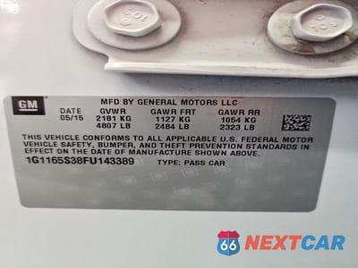 Zdjęcie 13 z 13 samochodu: 2015 CHEVROLET IMPALA LTZ VIN:1G1165S38FU143389 - miniatura