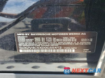Zdjęcie 13 z 13 samochodu: 2013 BMW X5 XDRIVE35I VIN:5UXZV4C5XD0G55412 - miniatura