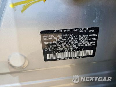 Zdjęcie 13 z 13 samochodu: 2019 SUBARU FORESTER TOURING VIN:JF2SKAWC1KH431012 - miniatura