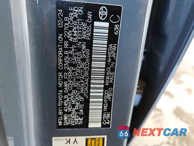 Zdjęcie 13 z 13 samochodu: 2024 TOYOTA PRIUS LE VIN:JTDACAAU9R3026949 - miniatura