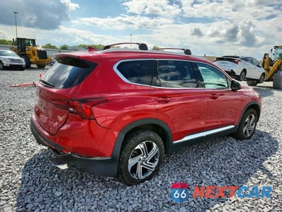 Trzecie zdjęcie samochodu z tyłu: 2022 HYUNDAI SANTA FE SEL VIN:5NMS2DAJ4NH378508 - miniatura